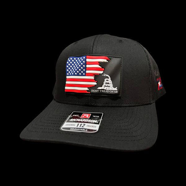 Richardson 112 Don’t Tread On Me 3D Waving Flag Trucker Hat