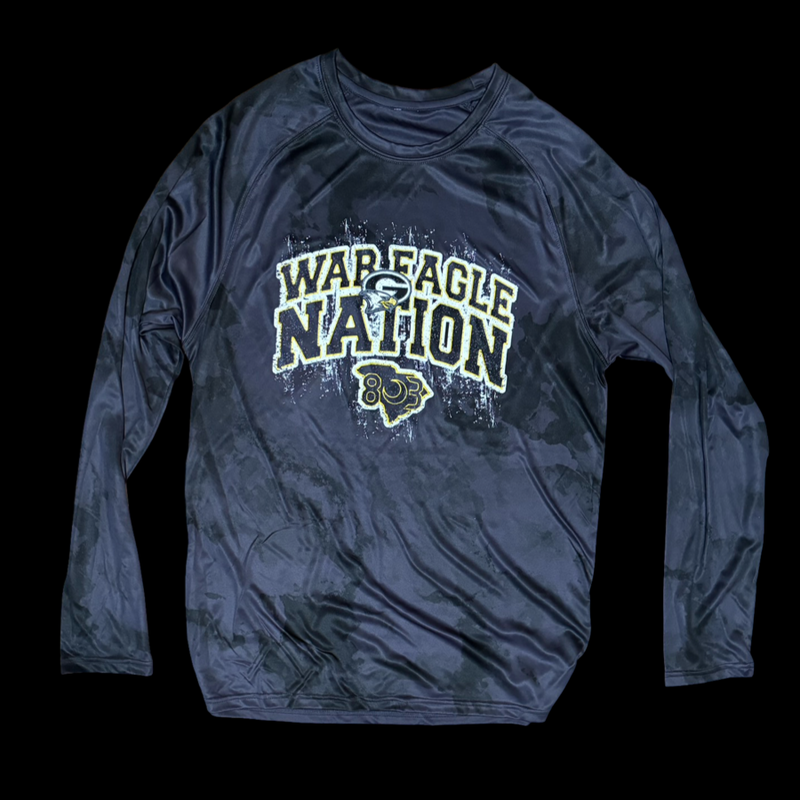 GCA War Eagle Nation Retro 803 Camo Performance Long Sleeve T-Shirt