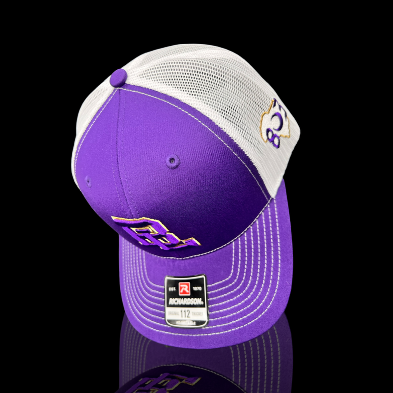 Batesburg-Leesville 803 Purple White Trucker Hat