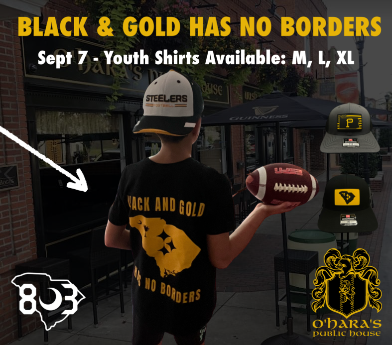 Palmetto State Youth Tee - Black & Gold Has No Borders