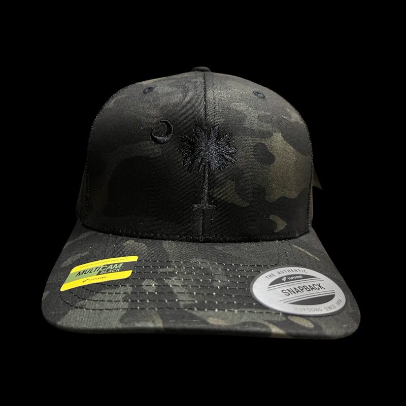 Yupoong 1776 Black Camo Trucker Hat – Hometown Colors