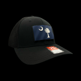 Richardson 110 3D Palmetto Moon Waving Black Performance Fitted Hat