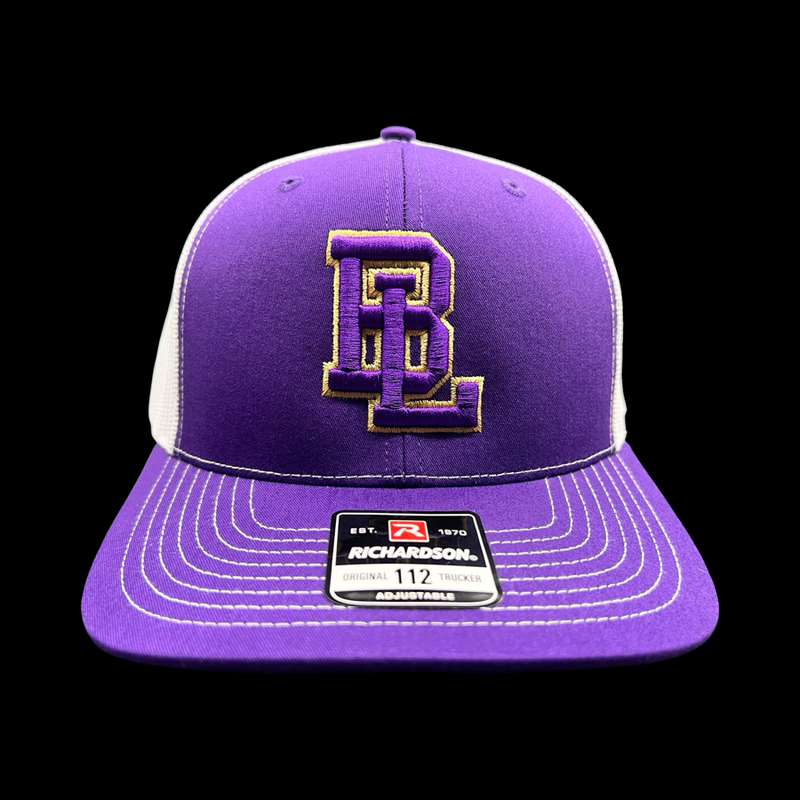 Batesburg-Leesville 803 Purple White Trucker Hat
