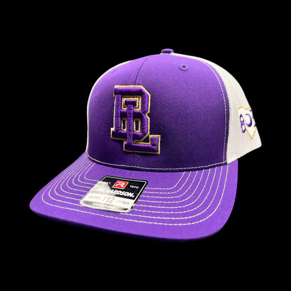 Batesburg-Leesville 803 Purple White Trucker Hat