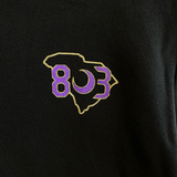 Youth Batesburg-Leesville Panthers Midnight 803 Special Edition Unisex Distressed Flag Fleece Hoodie