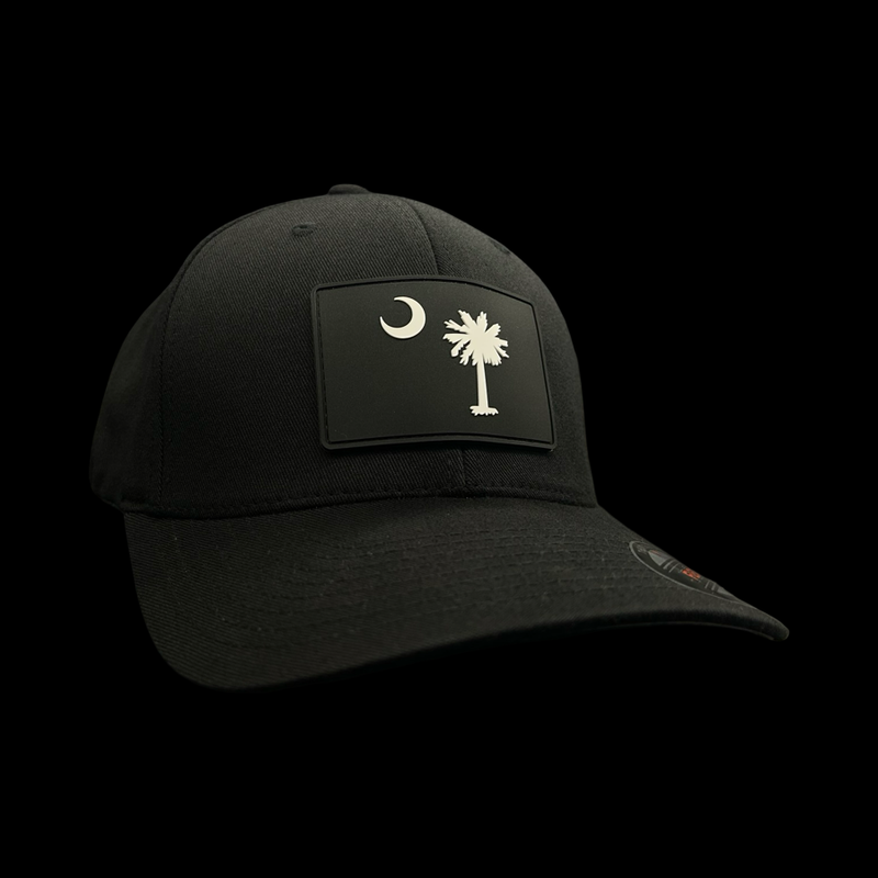 Flexfit 6277 XXL 803 Blackout Palmetto Moon Performance Fitted Cotton Hat