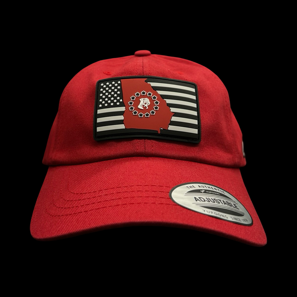 Yupoong Red GA Football Relaxed Fit Cotton Hat