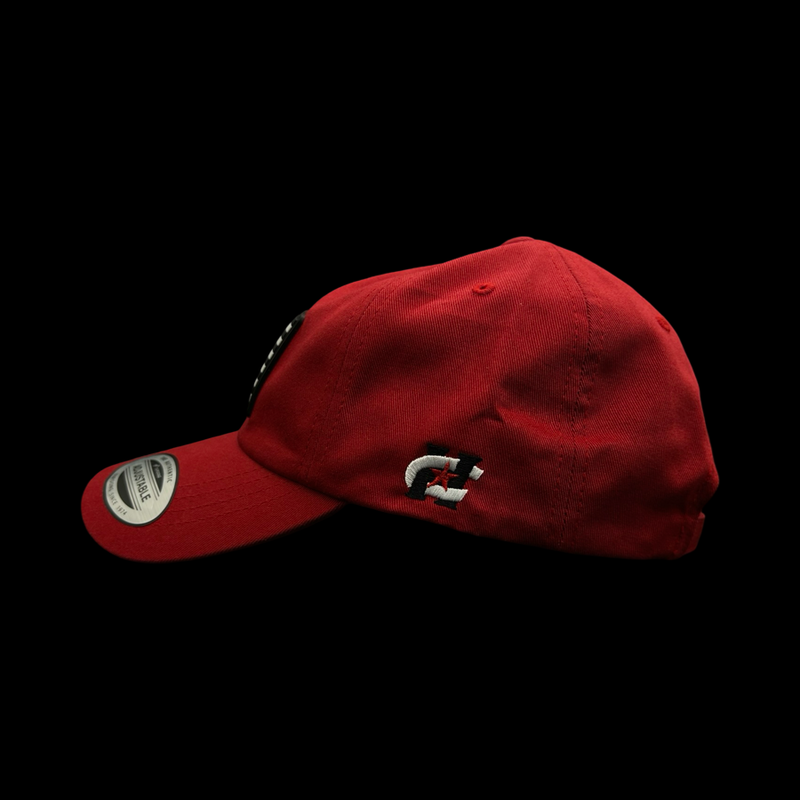 Yupoong Red GA Football Relaxed Fit Cotton Hat