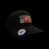 Flexfit 6597 Cool & Dry Black Fitted GA Football Performance Hat