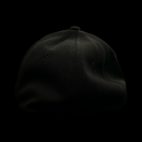 Flexfit 6597 Cool & Dry Black Fitted GA Football Performance Hat