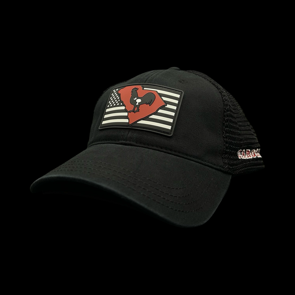 Richardson 111 Relaxed Hometown Rooster Black Trucker Hat