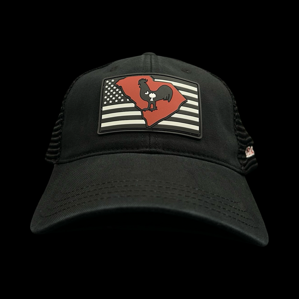 Richardson 111 Relaxed Hometown Rooster Black Trucker Hat