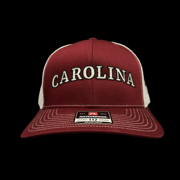 Richardson 112 SC 803 Carolina Garnet White Trucker Hat
