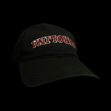 803 Richardson Inverted 3D Carolina Black Relaxed Trucker Hat