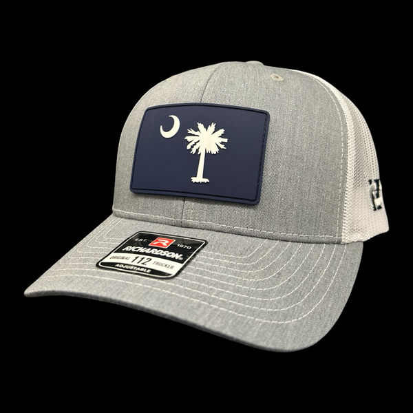 Richardson Heather Grey White Performance PVC Patch Trucker Hat