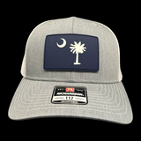 Richardson Heather Grey White Performance PVC Patch Trucker Hat