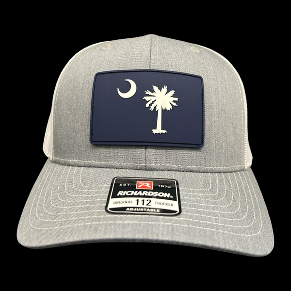 Richardson Heather Grey White Performance PVC Patch Trucker Hat