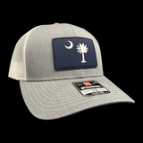 Richardson Heather Grey White Performance PVC Patch Trucker Hat