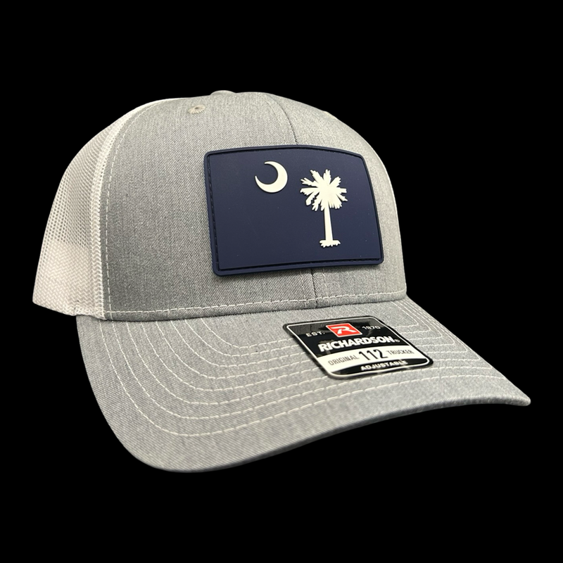Richardson Heather Grey White Performance PVC Patch Trucker Hat