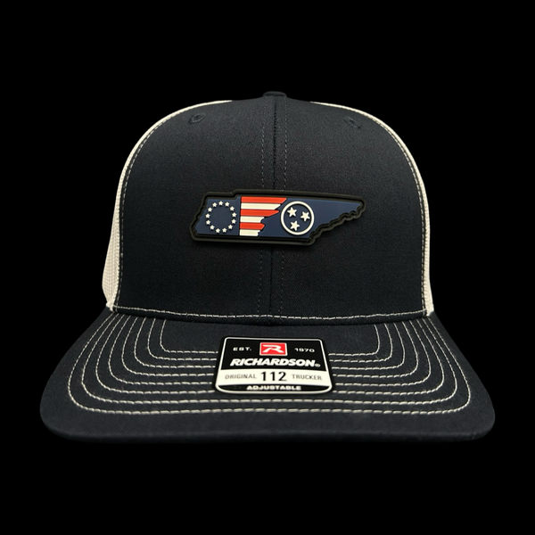 Richardson 112 Tennessee Betsy Ross Navy Performance Trucker Hat