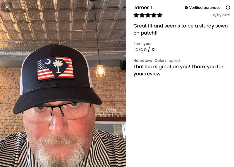 Richardson 110 South Carolina 803 Patriotic Fitted Hat