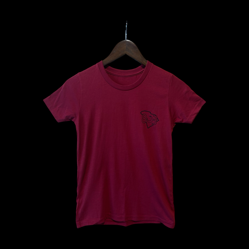 The Real Carolina Hometown Rooster Garnet & Black Youth Short Sleeve Tee