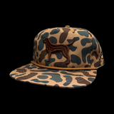 Lost Dog Oldscool Chocolate Camo Relaxed Rope Flatbill Hat