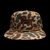 Lost Dog Oldscool Chocolate Camo Relaxed Rope Flatbill Hat