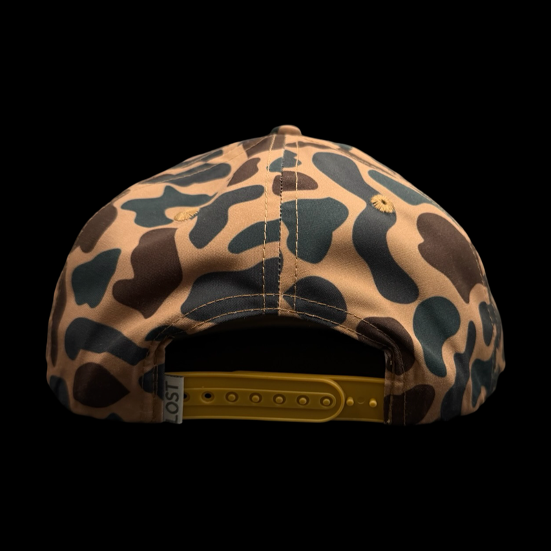 Lost Dog Oldscool Chocolate Camo Relaxed Rope Flatbill Hat