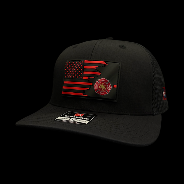 Richardson 112 3D Fire Dept. Waving “Give Back” Trucker Hat