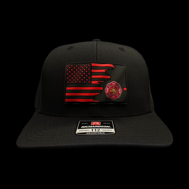 Richardson 112 3D Fire Dept. Waving “Give Back” Trucker Hat