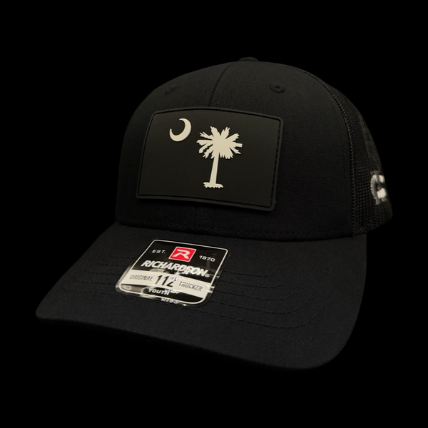 Richardson 112 SC Blackout Palmetto Moon Youth Trucker Hat