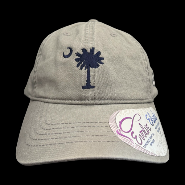 Infinity Palmetto Moon Washed Gray Ladies Concealed Ponytail Hat