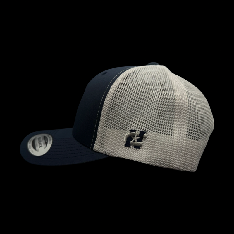 Yupoong 1776 SC Palmetto Moon Navy White Trucker Hat