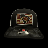 Pelion Archery Anerica 803 Performance Black White Trucker Hat