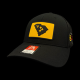 Richardson 110 Black And Gold Has No Borders Fitted Trucker Hat