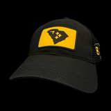 Richardson 111 Black and Gold Has No Borders Relaxed Trucker Hat