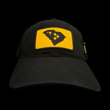 Richardson 111 Black and Gold Has No Borders Relaxed Trucker Hat