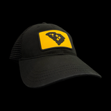 Richardson 111 Black and Gold Has No Borders Relaxed Trucker Hat
