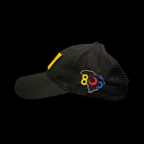 Richardson 111 Black and Gold Has No Borders Relaxed Trucker Hat