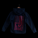 The Real Carolina 803 Distressed Flag Youth Black Hoodie
