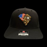 Richardson 112 Black SC Betsy Ross Duck Camo Trucker Hat