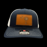 Richardson 864 Navy Genuine Leather Palmetto State Trucker Hat