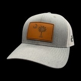 Richardson 112 Genuine Leather Palmetto State Heather White Trucker Hat