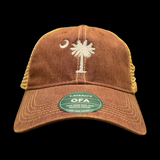 Legacy 1776 SC Palmetto Moon Garnet Relaxed Trucker Hat