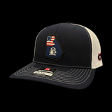 Richardson 112 Georgia Betsy Ross Navy Performance Trucker Hat