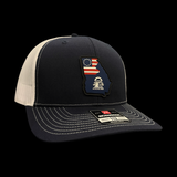 Richardson 112 Georgia Betsy Ross Navy Performance Trucker Hat