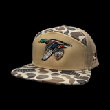 Lost Duck Slough Oldscool Camo 7 Panel Flatbill Hat