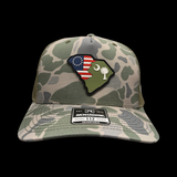 Richardson 112 SC Betsy Ross Marsh Duck Camo Trucker Hat