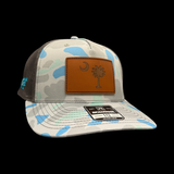 Richardson Genuine Leather Palmetto State Saltwater Duck Camo Trucker Hat